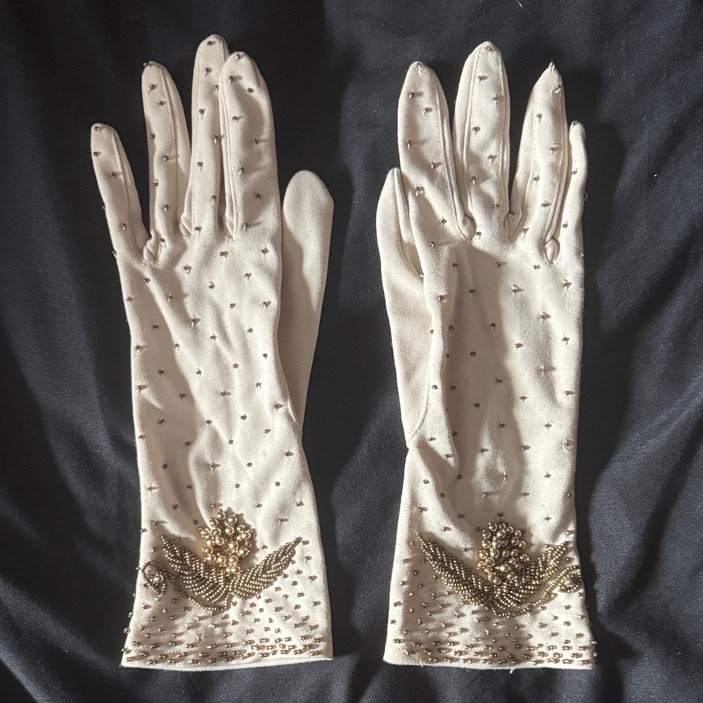 Beautiful vintage glamorous gloves